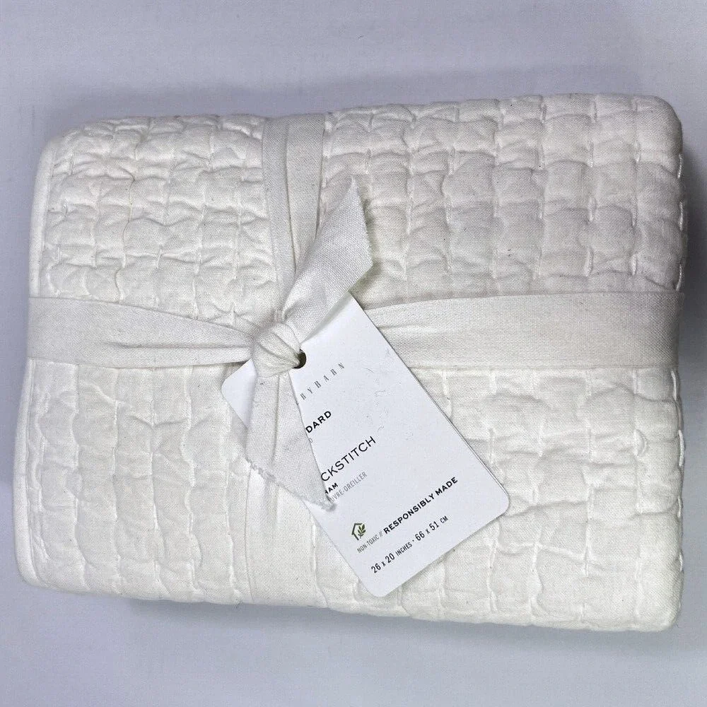 Pottery Barn Pickstitch Sham‎ Standard Size Responsibly Made Non-Toxic